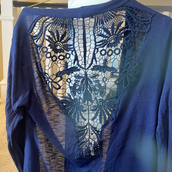 3/$15 B’leev cardigan small navy blue - Picture 3 of 3